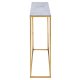 ACT NORDIC Alisma konsolbord - hvid marmorprint glas og gylden metal (110x26)