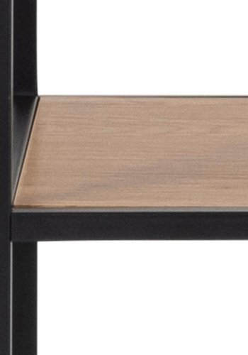 ACT NORDIC Seaford bogreol - natur papir vildeg og sort metal(H:185cm x135cm x 35cm)