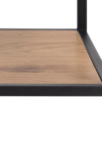 ACT NORDIC Seaford bogreol - natur papir vildeg og sort metal(H:185cm x135cm x 35cm)