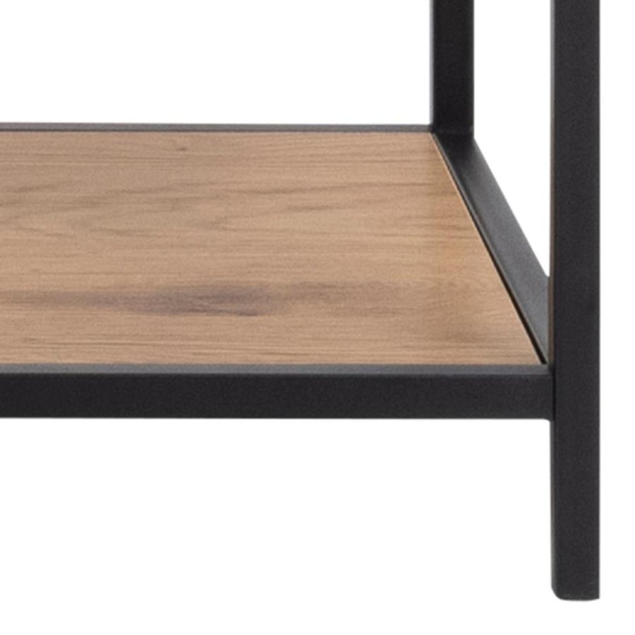 ACT NORDIC Seaford bogreol - natur papir vildeg og sort metal(H:185cm x135cm x 35cm)