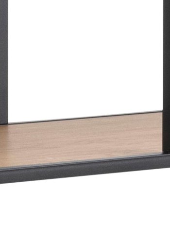 ACT NORDIC Seaford bogreol - natur papir vildeg og sort metal(H:185cm x135cm x 35cm)