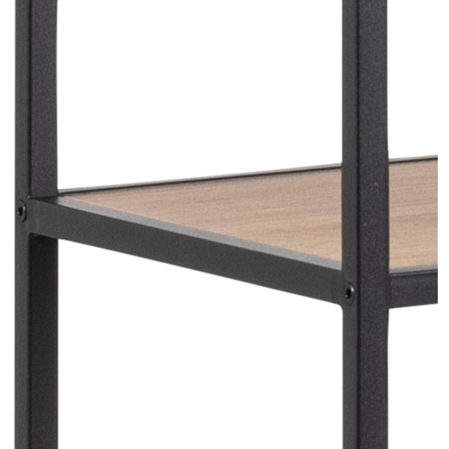 ACT NORDIC Seaford bogreol - natur papir vildeg og sort metal(H:185cm x135cm x 35cm)