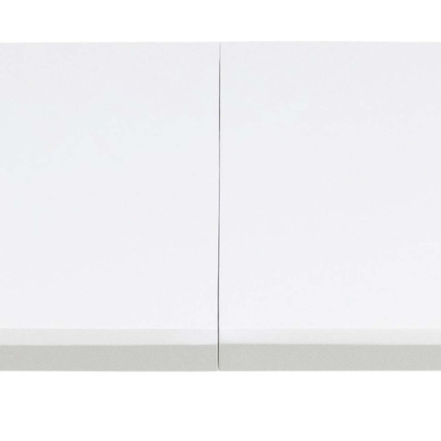 ACT NORDIC Belina Esstisch, mit Einlegeplatten – weißes MDF und natürliches Kautschukholz (170/270x100)