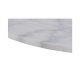 ACT NORDIC Rund Tarifa spisebord m. trompetfod - hvid Guangxi marmor og sort metal (110)
