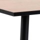 ACT NORDIC Wilma Esstisch, quadratisch – natürliches Wildmelamin und schwarzes Metall (80x80)