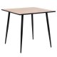 ACT NORDIC Wilma Esstisch, quadratisch – natürliches Wildmelamin und schwarzes Metall (80x80)