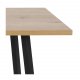 ACT NORDIC Rechteckiger Esstisch Cenny – natürliches Wildeichen-Melamin und schwarzes Metall (160 x 90)