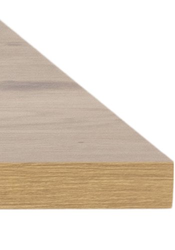 ACT NORDIC Rechteckiger Esstisch Cenny – natürliches Wildeichen-Melamin und schwarzes Metall (160 x 90)