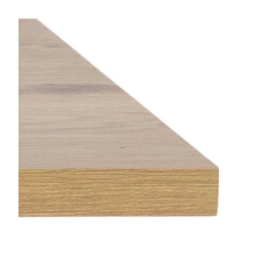 ACT NORDIC Rechteckiger Esstisch Cenny – natürliches Wildeichen-Melamin und schwarzes Metall (160 x 90)