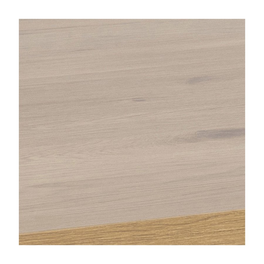 ACT NORDIC Rechteckiger Esstisch Cenny – natürliches Wildeichen-Melamin und schwarzes Metall (160 x 90)