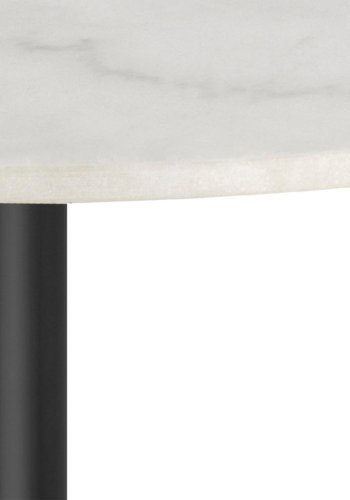 ACT NORDIC Corby Matbord, Runt - Vit Guangxi Marmor och Svart Metall ( 105 cm)