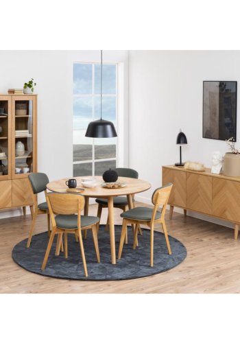 ACT NORDIC Nagano vitrineskab, m. 2 lger - glas og natur egefiner/eg