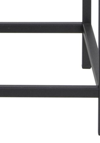 Act Nordic Seaford vitrineskab, m. 2 lger og 3 hylder - glas, sort melamin ask og sort metal