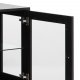 Act Nordic Angus sknk, m. 3 lger - klar glas, sort melamin og sort metal (140x40)