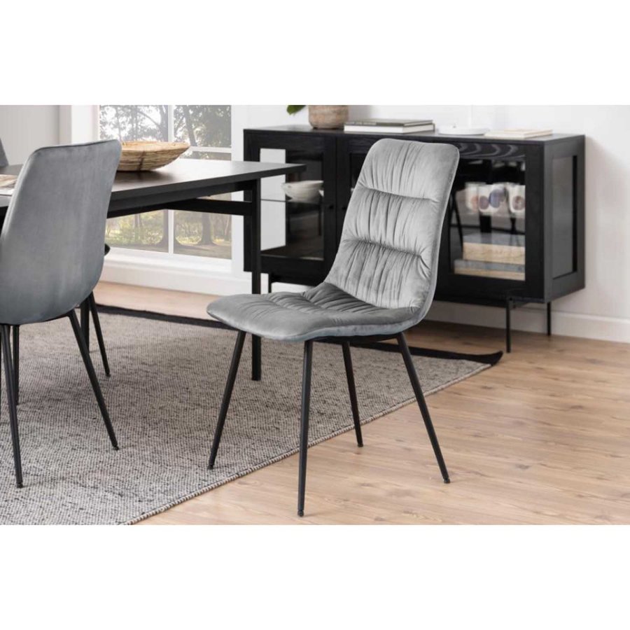 Act Nordic Angus sknk, m. 3 lger - klar glas, sort melamin og sort metal (140x40)