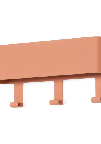 SPINDER DESIGN Dax Play 3 klesstativ, m. 3 kroker og hylle - leire terra stl