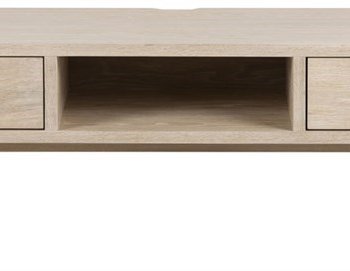 ACT NORDIC A-Line TV-bord, m. 2 skuffer og 1 rum - hvidpigmenteret egetrsfiner (150x40)