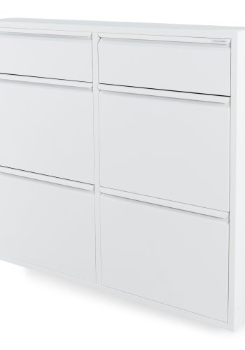 SPINDER DESIGN BILLY 6 skoskap, m. 6 drer - hvit stl