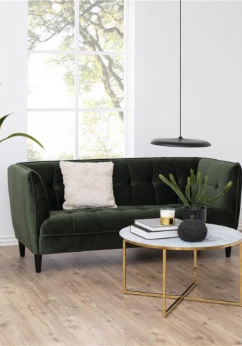 ACT NORDIC Alisma salongbord - glassplate, med marmortrykk, rund (:80)