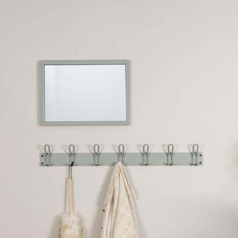 SPINDER DESIGN Miles 7 knagerkke, m. 7 knager - stvet grn stl