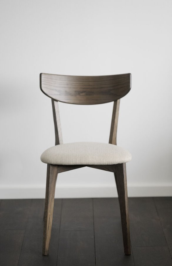 ROWICO Ami spisebordsstol - beige stof og brun eg