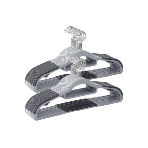 SONGMICS CRP20G50 t�jb�jler, skridsikre, s�lv 360� drejekrog - lysegr� og m�rkegr� plastik (s�t med 50)