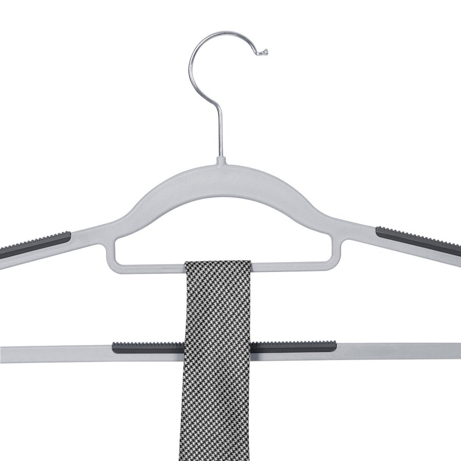 SONGMICS CRP20G50 t�jb�jler, skridsikre, s�lv 360� drejekrog - lysegr� og m�rkegr� plastik (s�t med 50)