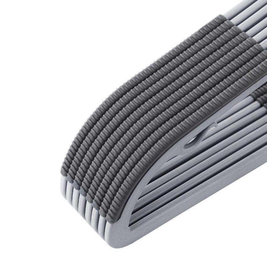 SONGMICS CRP20G50 t�jb�jler, skridsikre, s�lv 360� drejekrog - lysegr� og m�rkegr� plastik (s�t med 50)