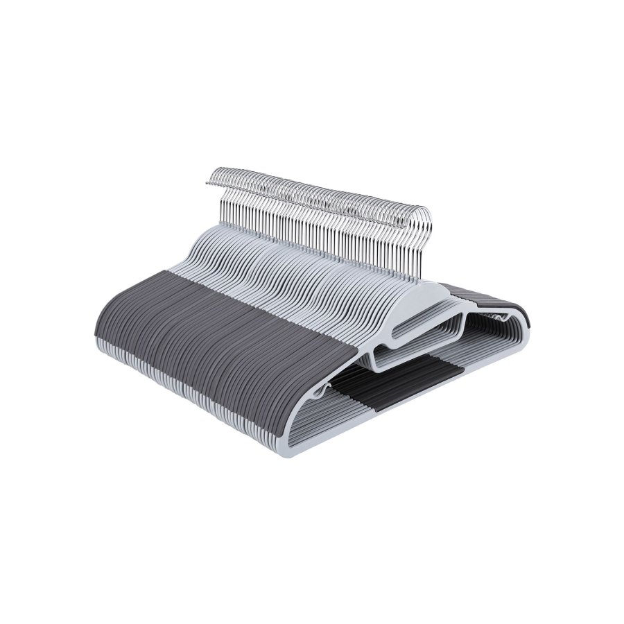 SONGMICS CRP41G-50 t�jb�jle, m. U-formet �bning, 360� drejelig krog, skridsikker - metal og lysegr�/m�rkegr� plastik (s�t med 50)