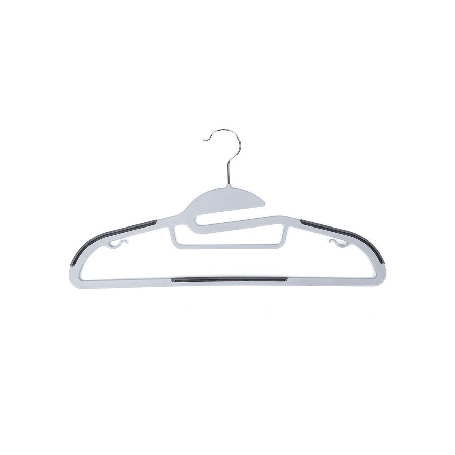 SONGMICS CRP41G-50 t�jb�jle, m. U-formet �bning, 360� drejelig krog, skridsikker - metal og lysegr�/m�rkegr� plastik (s�t med 50)