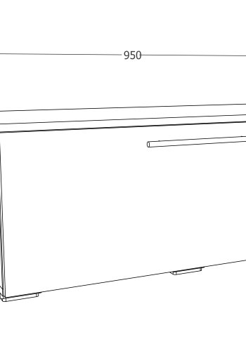 VCM NORDIC Arila S TV-Tisch, m. 1 Tür und 2 Fächern - Holz weiß (110x30)