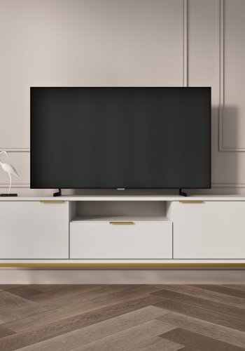 KOCOT Austin TV-Schrank 135 Wei & Gold