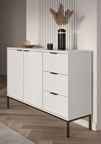 KOCOT Austin Kommode in Wei und Schwarz