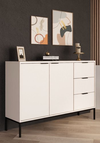 KOCOT Austin Kommode in Wei und Schwarz