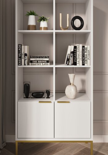 KOCOT Austin Bcherregal Wei & Gold