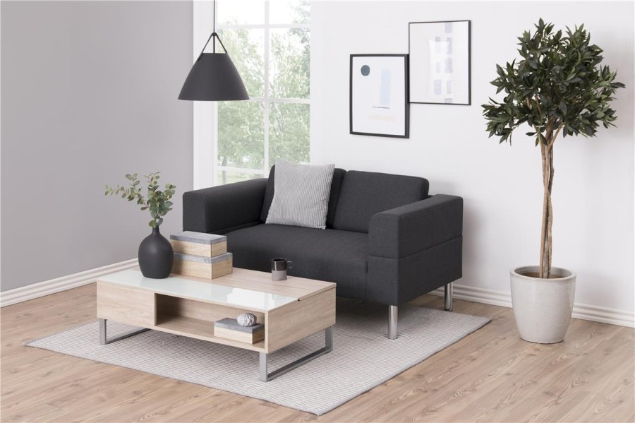 ACT NORDIC Azalea salongbord - natur/hvitt tre, med plass til oppbevaring