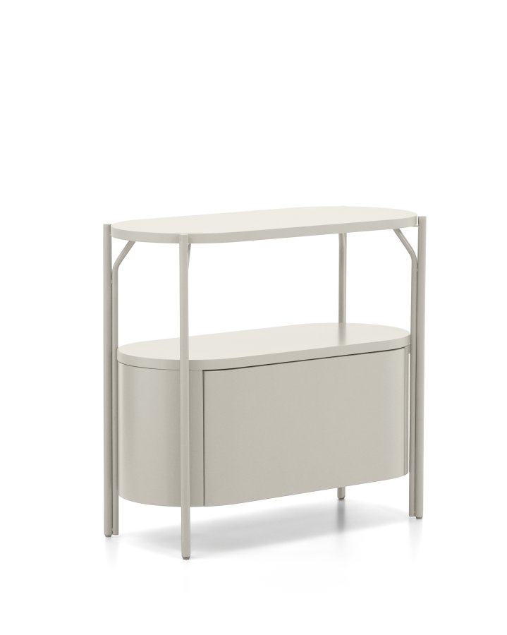 KAVE HOME Arely badev�relsesvaskeskab, m. 1 skuffe - hvid MDF og st�l (90x40)