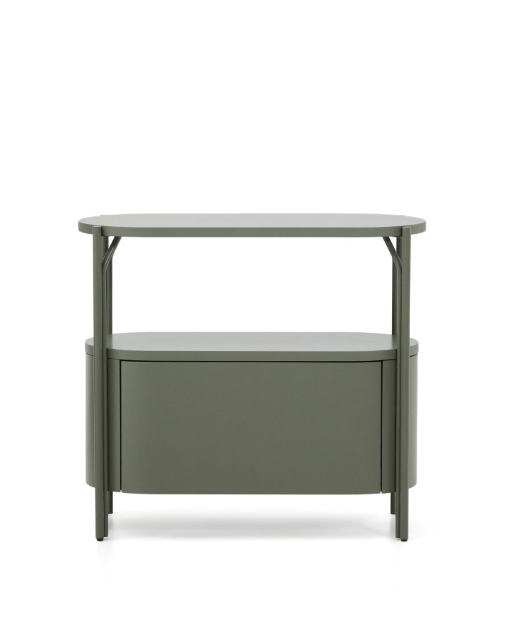 KAVE HOME Arely badev�relsesvaskeskab, m. 1 skuffe - gr�n MDF og st�l (90x40)