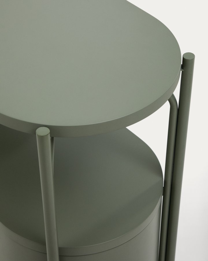 KAVE HOME Arely badev�relsesvaskeskab, m. 1 skuffe - gr�n MDF og st�l (90x40)