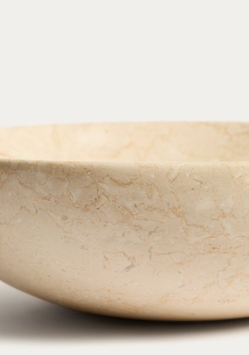 KAVE HOME Darnen bordplade h�ndvask, rund - beige marmor (�40)