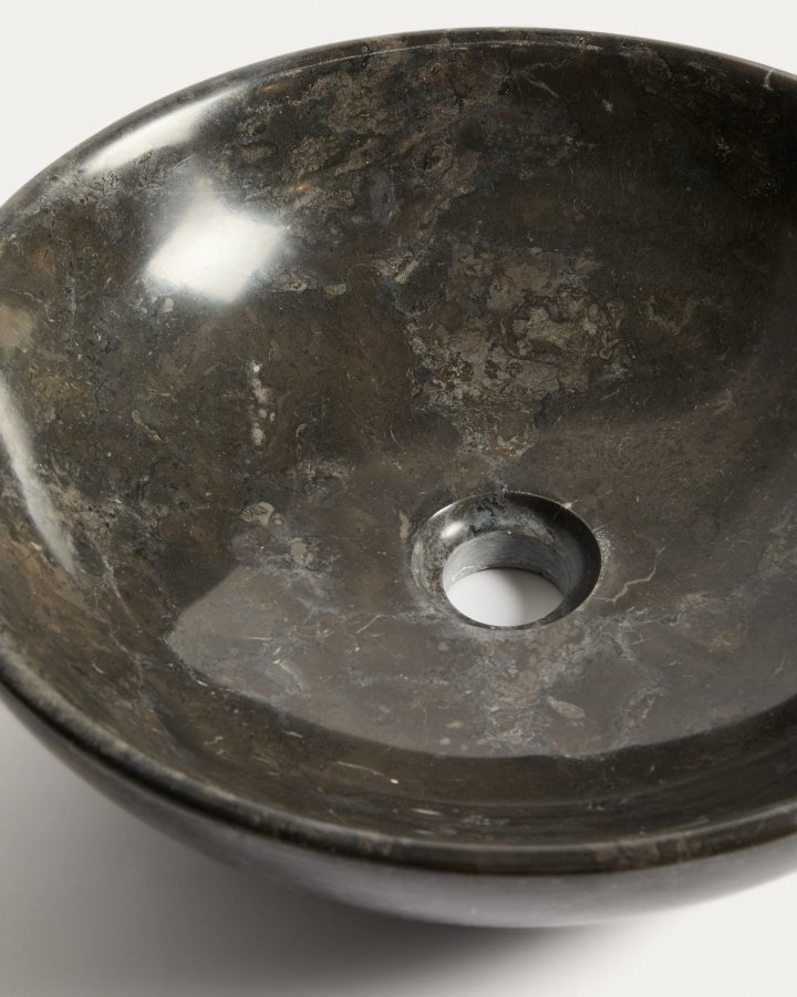KAVE HOME Darnen bordplade h�ndvask, rund - gr� marmor (�40)