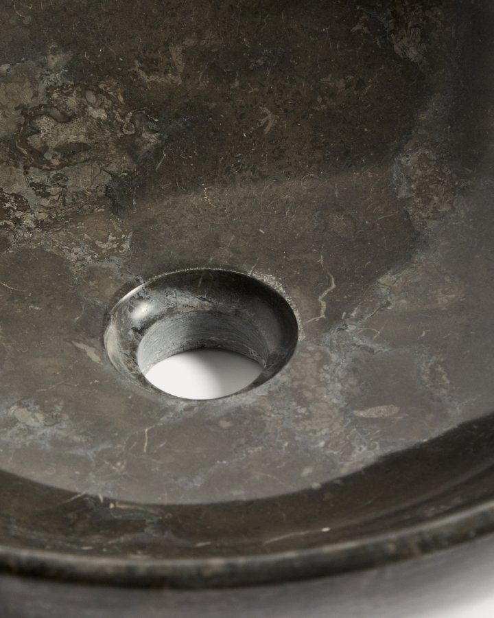 KAVE HOME Darnen bordplade h�ndvask, rund - gr� marmor (�40)