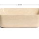 KAVE HOME Darnen bordplade h�ndvask, kvadratisk - beige marmor (40x40)