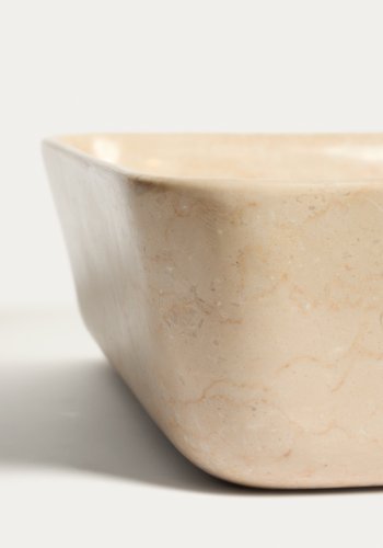 KAVE HOME Darnen bordplade h�ndvask, kvadratisk - beige marmor (40x40)