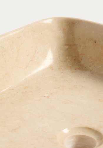 KAVE HOME Darnen bordplade h�ndvask, kvadratisk - beige marmor (40x40)