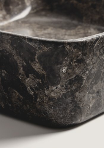 KAVE HOME Darnen bordplade h�ndvask, kvadratisk - gr� marmor (40x40)