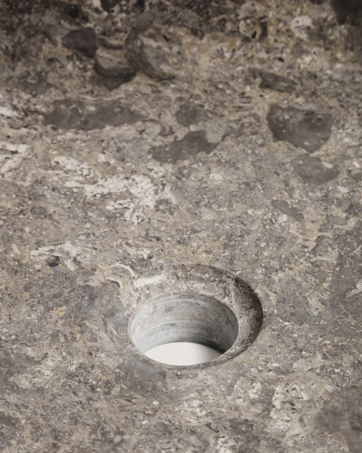 KAVE HOME Darnen bordplade h�ndvask, kvadratisk - gr� marmor (40x40)