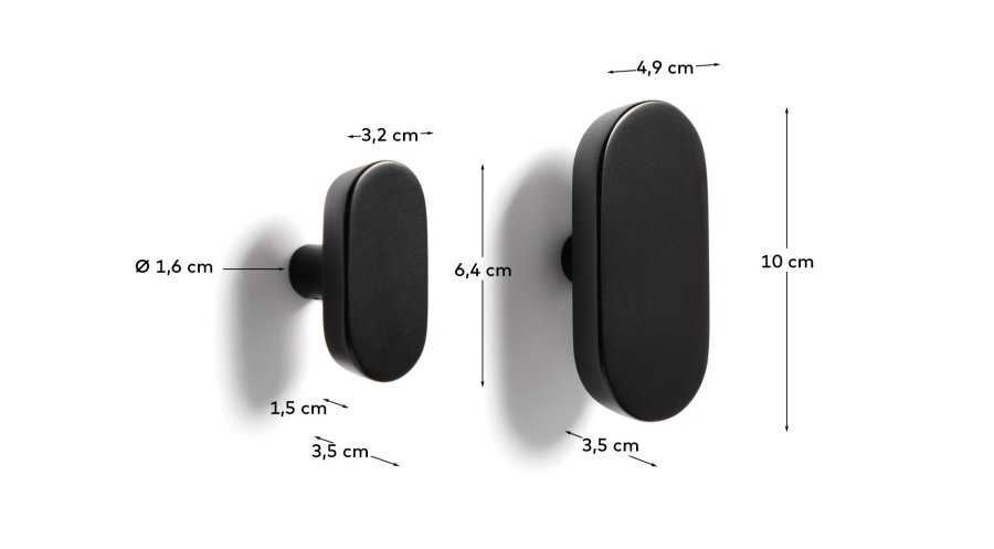 KAVE HOME Arely knager - sort b�getr� (s�t med 2)