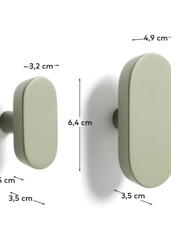 KAVE HOME Arely knager - gr�n b�getr� (s�t med 2)