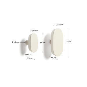 KAVE HOME Arely knager - beige b�getr� (s�t med 2)